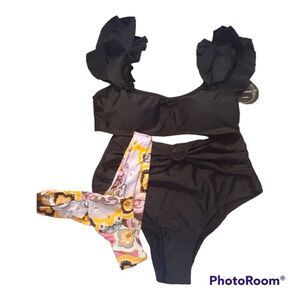 New Mooncore 3 Piece Swimsuit Women's NWT Size M 8-10